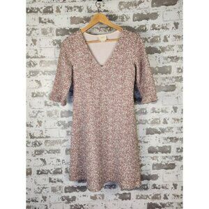 Anthropologie‎ Maeve Dress Size Small White Red Black Sweater V Neck